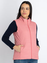 Womens Quilted Sleeveless Jacket With Detachable Hood